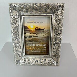 Drexel Heritage Silver Carved Wood Art‎ Nouveau Style Picture Frame